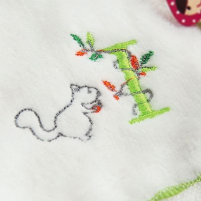 彩虹字母刺繡小手巾