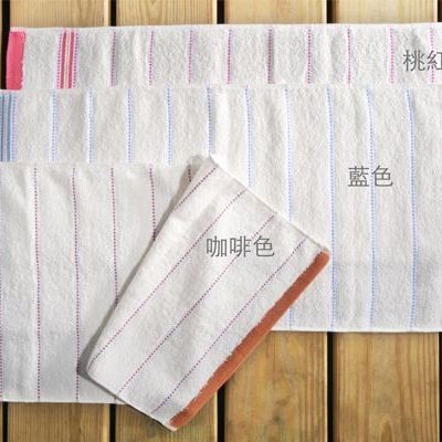 金蔥格紋色緞毛巾