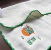 弄獅刺繡紗布方巾