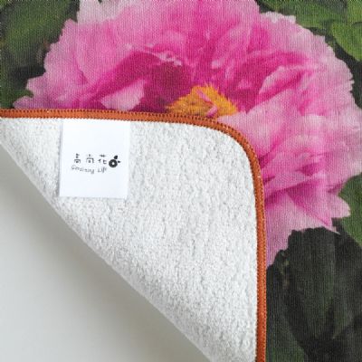 《客製》高尚花園藝-環保數噴紗布小方巾