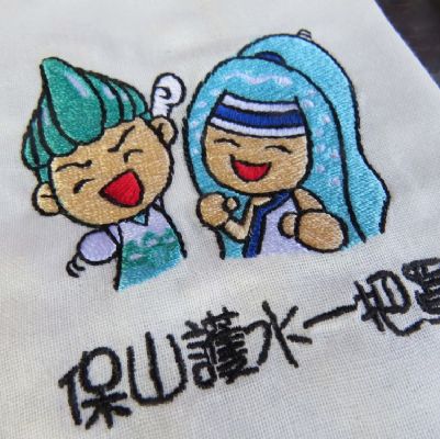 紗布刺繡方巾
